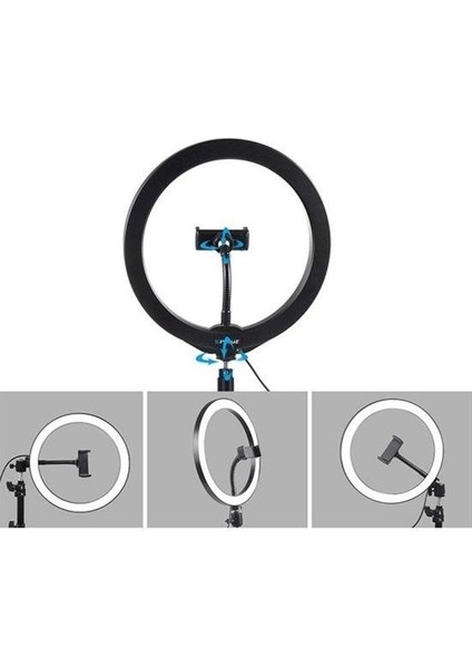 10INÇ 26CM Youtube Instagram Tiktok Selfie  Stüdyo Video Fotoğraf Ring Light  Tripod LED Hal