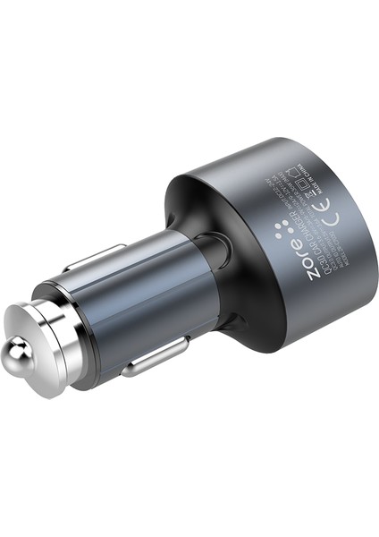 Siyah ZR-C703Q Micro 2 In 1 Araç Şarj Seti Zore-Ens