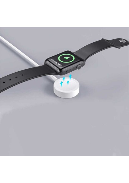 Beyaz Akıllı Saat Wireless Type-C Şarj Kablosu 1m-Zore