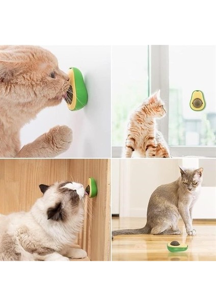 Avokado Model Yapışkanlı Kedi Oyuncağı Yenilebilir Kedi Nanesi Otu