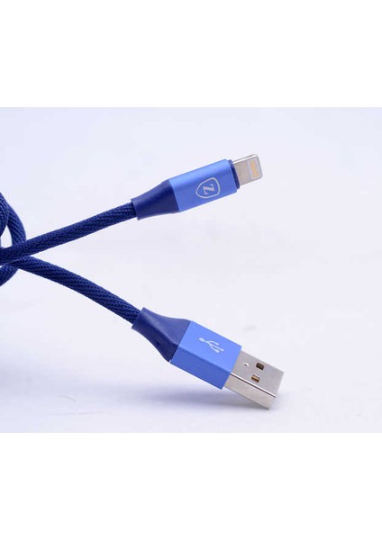 Kahverengi Metal Uçlu Lightning USB Kablo-Zore