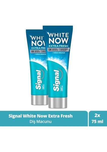 White Now Diş Macunu Extra Fresh Yoğun Ferahlık 75 ml X2