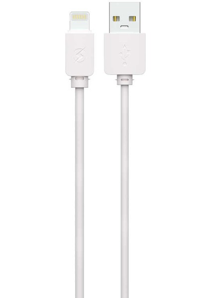 Beyaz Ofset Serisi Zcs-02 Lightning 2 In 1 Ev Şarj Seti 2.1A-ZORE