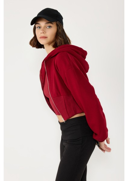 Fermuarlı Kapüşonlu Sweatshirt
