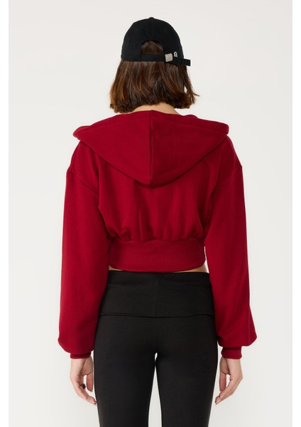 Fermuarlı Kapüşonlu Sweatshirt