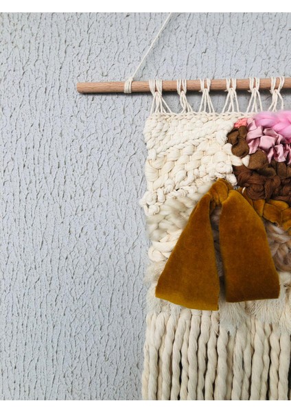 Şekerli Bulutlar Etnik El Dokuma Beyaz Makrome Dekoratif Dekor Askı modelleri