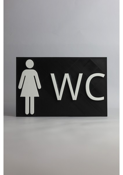 Kadın Wc - 3 Boyutlu Tabela 20CM x 13CM x 1.5cm