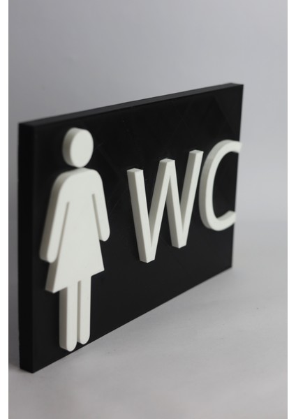 Kadın Wc - 3 Boyutlu Tabela 20CM x 13CM x 1.5cm