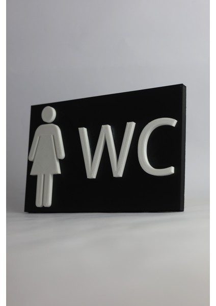 Kadın Wc - 3 Boyutlu Tabela 20CM x 13CM x 1.5cm