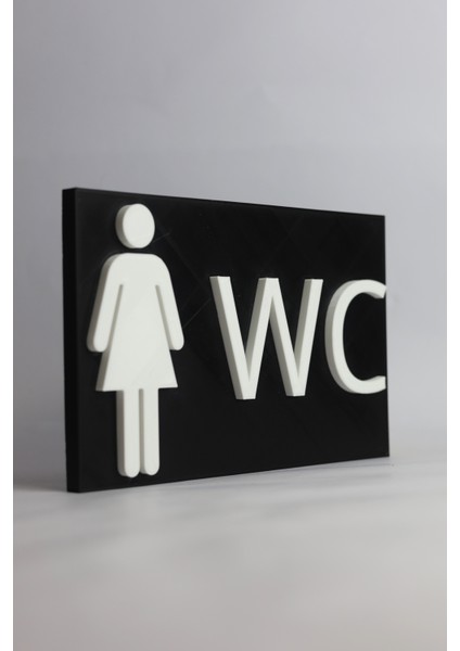 Kadın Wc - 3 Boyutlu Tabela 20CM x 13CM x 1.5cm
