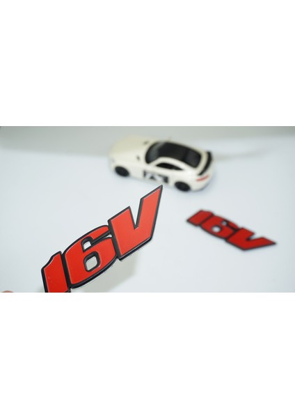 16V Siyah Kırmızı Abs 3m 3D Çamurluk Yazı Logo Seti