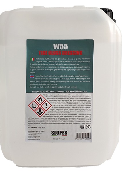 W55 Tire Gloss Dressing Lastik Parlatıcı 5lt