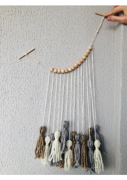 Ahşap Boncuklu Bebek Çocuk Hediyelik Püskül Duvar Dekoratif Aksesuar Süs fiyatları