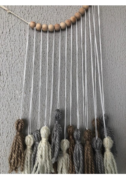 Ahşap Boncuklu Bebek Çocuk Hediyelik Püskül Duvar Dekoratif Aksesuar Süs fırsatları