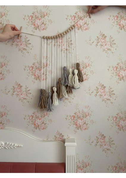 Ahşap Boncuklu Bebek Çocuk Hediyelik Püskül Duvar Dekoratif Aksesuar Süs indirimleri