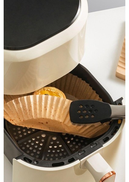 Tekno Trust 100 Adet Yuvarlak Tabak Model | 20 cm Air Fryer Pişirme Kağıdı