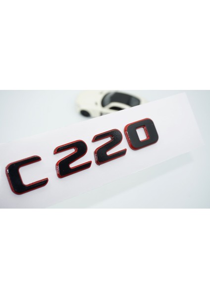 C 220 Bagaj Kırmızı Siyah Abs Yazı Logo Benz Ile Uyumlu