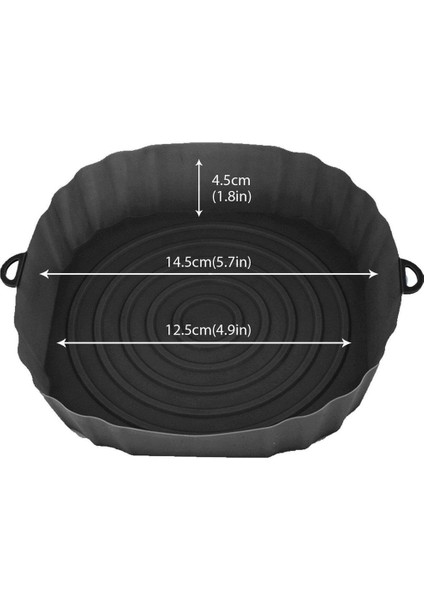 Tekno Trust Airfryer Xiomi Uyumlu 2 Adet Hava Fritöz Silikon Sepet Silikon Kalıp Fırın Pişirme Tepsisi Pizza Kı