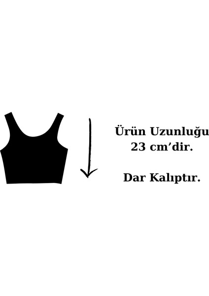 Önü Çift Katlı Ip Askılı Kısa Atlet Crop