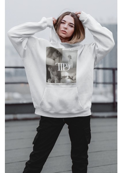 Unisex Taylor Swift Ttpd Albüm Baskılı Kapüşonlu Sweatshirt, Oversize Taylor Swift Baskılı Hoodie modelleri