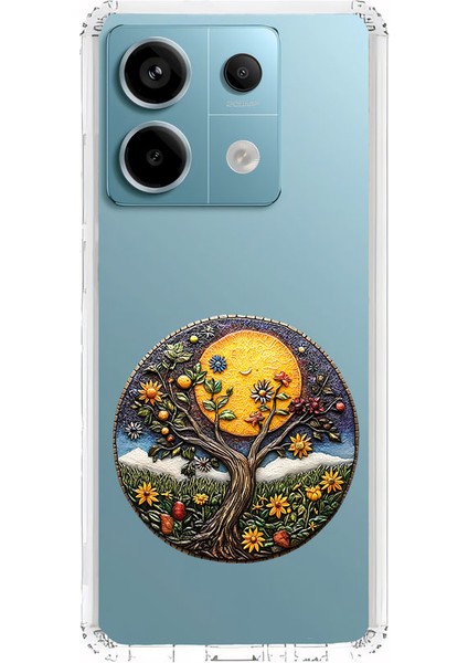 Xiaomi Redmi Note 13 Pro 5g Uyumlu Güneşli Ağaç Desenli Silikon Kılıf