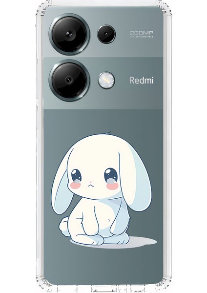 Xiaomi Redmi Note 13 Pro 4g Uyumlu Üzgün Tavşan Desenli Silikon Kılıf
