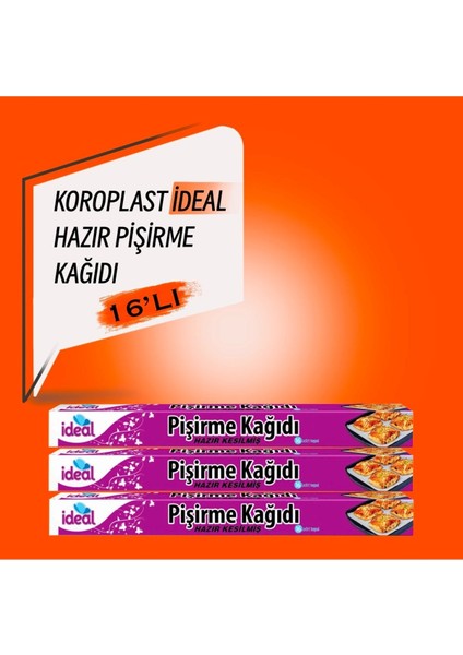 Tekno Trust Pişirme Kağıdı 16 Lı 3 Adet
