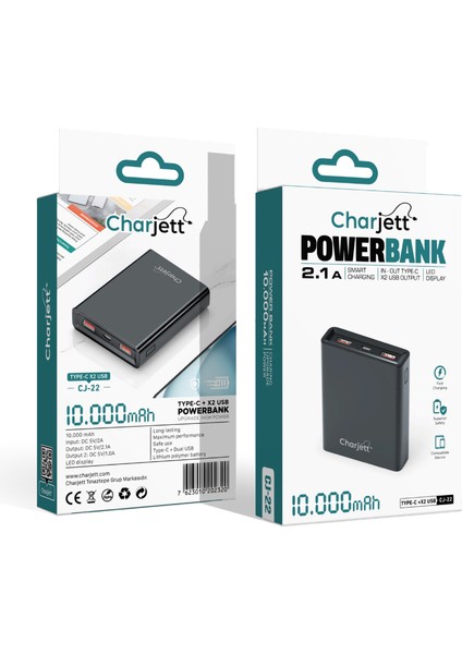 2.1A 10.000 Mah Taşınabilir Şarj Cihazı