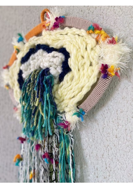 Tavus Kuşu Makrome Düş Kapanı Çocuk Odası Hediyelik Dekoratif Duvar Süsü Tablo fiyatları