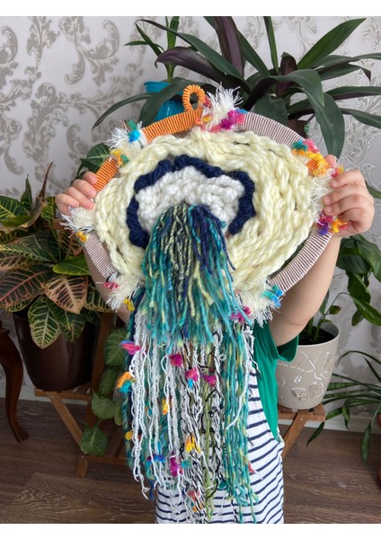 Tavus Kuşu Makrome Düş Kapanı Çocuk Odası Hediyelik Dekoratif Duvar Süsü Tablo fırsatları