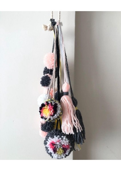 Renkli Suşhi Püskül Ponponları Çocuk Bebek Odası Perde Kapı Süsü fiyatları