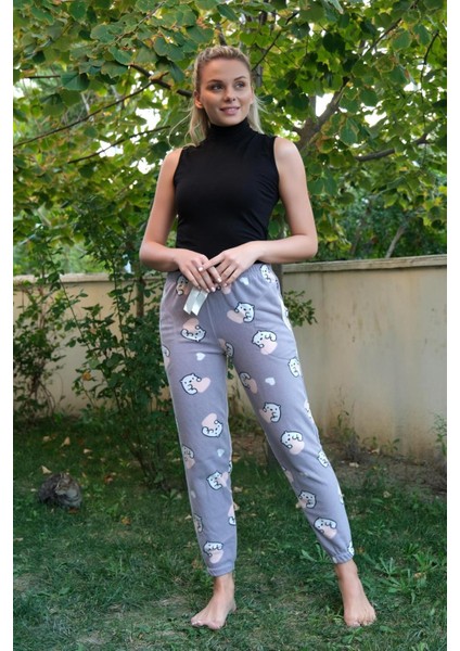 Kadın Welsoft Polar Tek Alt Pijama 210053 Gri