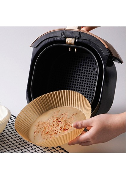 Tekno Trust Fritöz Pişirme Kağıdı Air Fryer Yağsız Pişirme Kağıt Yuvarlak Tek Kullanımlık 100 Adet