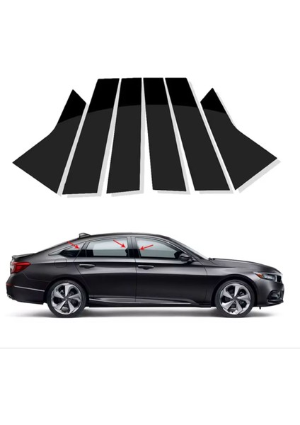 Civic Fe1 2022+ Için Uyumlu Plastik Kapı Direk Kaplama Seti Piano Black fiyatları