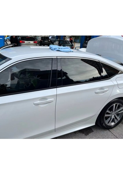 Civic Fe1 2022+ Için Uyumlu Plastik Kapı Direk Kaplama Seti Piano Black indirimleri