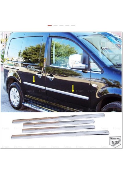 Vw Caddy Krom Yan Kapı Çıtası 4 Parça 2004-2015 P. Çelik