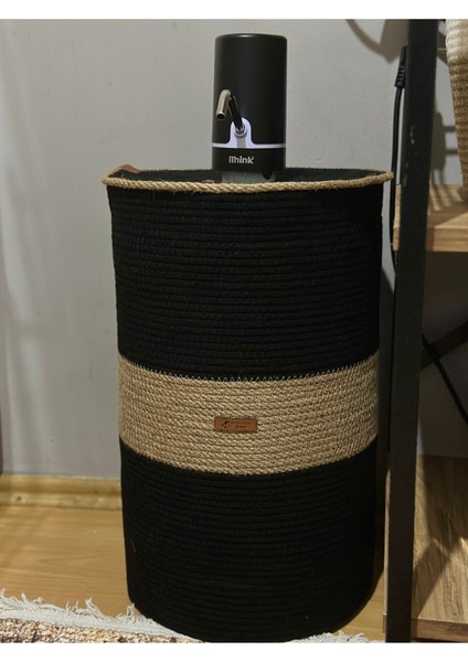 El Yapımı Kapaklı Damacana Kılıfı, Damacana Sepeti, Damacana Kutusu Siyah Hasır / Tek Ebat fırsatları