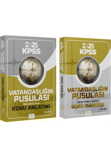 2025 KPSS Vatandaşlığın Pusulası Pratik Konu Anlatımı - Vatandaşlığın Pusulas Soru Bankası 2'li Set