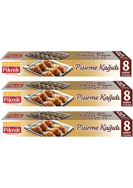 Tekno Trust P 1409 Pişirme Kağıdı 8 mt x 3'lü Paket