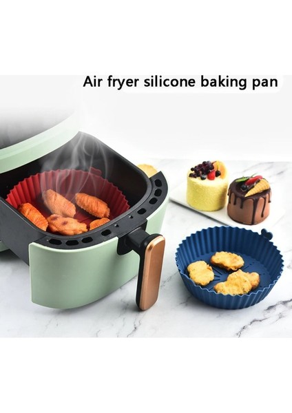 Tekno Trust Airfryer Silikon Pişirme Kabı Hava Fritözü Kabı Tüm Airfryer'lara Uyumlu 19CM