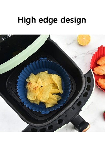 Tekno Trust Airfryer Silikon Pişirme Kabı Hava Fritözü Kabı Tüm Airfryer'lara Uyumlu 19CM