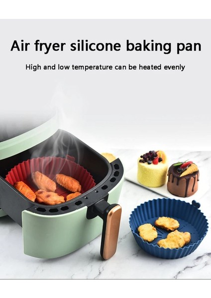 Tekno Trust Airfryer Silikon Pişirme Kabı Hava Fritözü Kabı Tüm Airfryer'lara Uyumlu 19CM