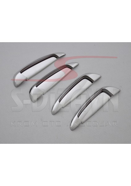S-Dizayn Fiat Linea Krom Kapı Kolu 4 Kapı 8 Prç 2007-2018 (Çerçeveli)