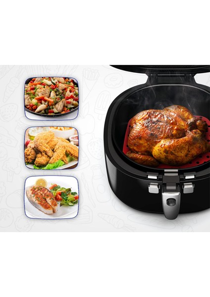 Tekno Trust Airfryer Silikon Pişirme Matı - (2 Adet Kırmızı) fırsatları