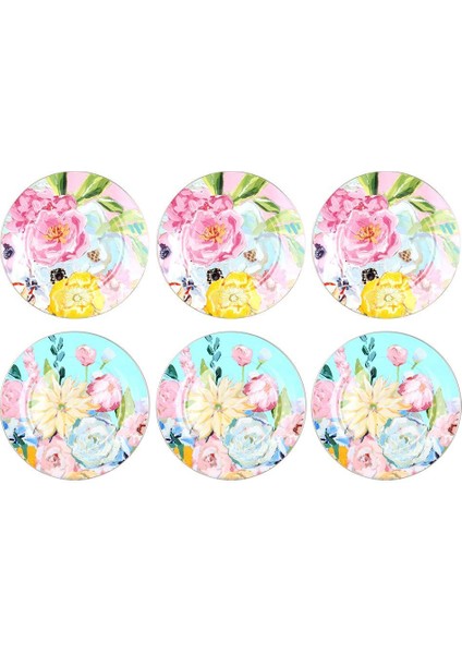 Peony Bone 6lı 20CM Servis Tabağı Setı