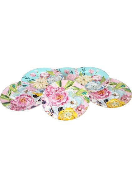 Peony Bone 6lı 20CM Servis Tabağı Setı