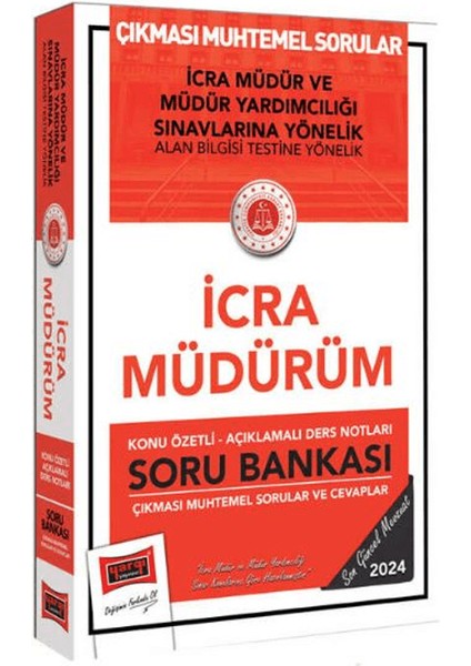 2024 Adalet Bakanlığı Çıkması Muhtemel Sorular Icra Müdürüm Soru Bankası