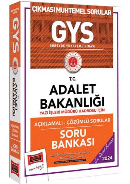 2024 Adalet Bakanlığı Yazı Işleri Müdürü Kadrosu Için Soru Bankası