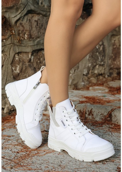 Beyaz Cilt Bağcıklı Bot fiyatları