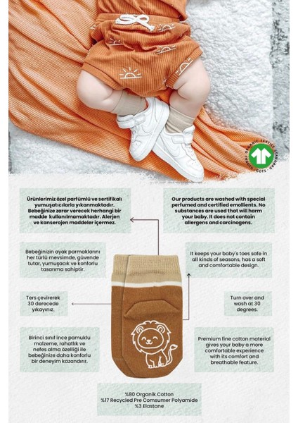 Hayvan Figürlü Kaymaz Erkek Soket Çorap 2'li BS10119 Hardal indirimleri